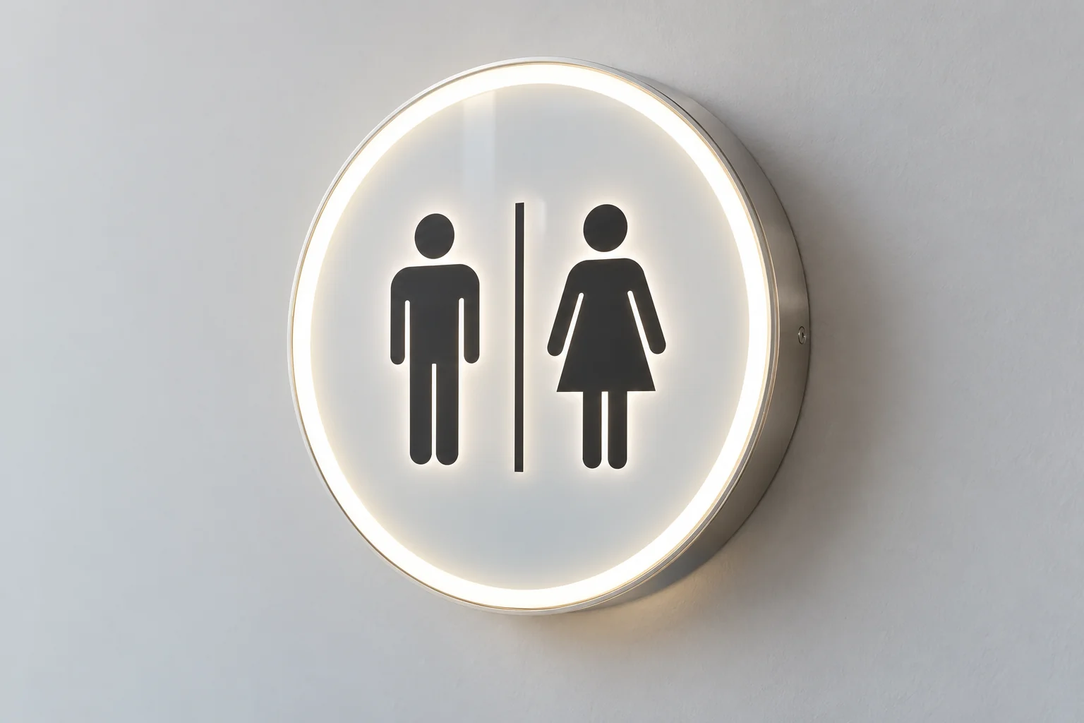 Signalisation de toilette avec filtre rond