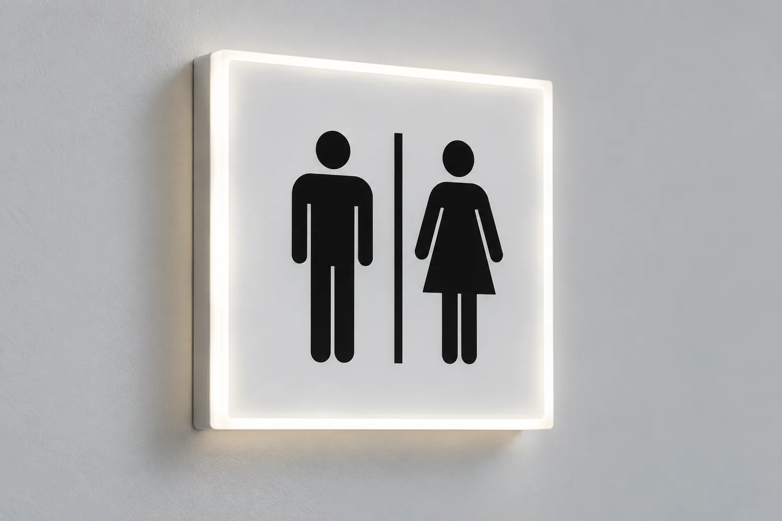 Signalisation de toilette avec filtre carré