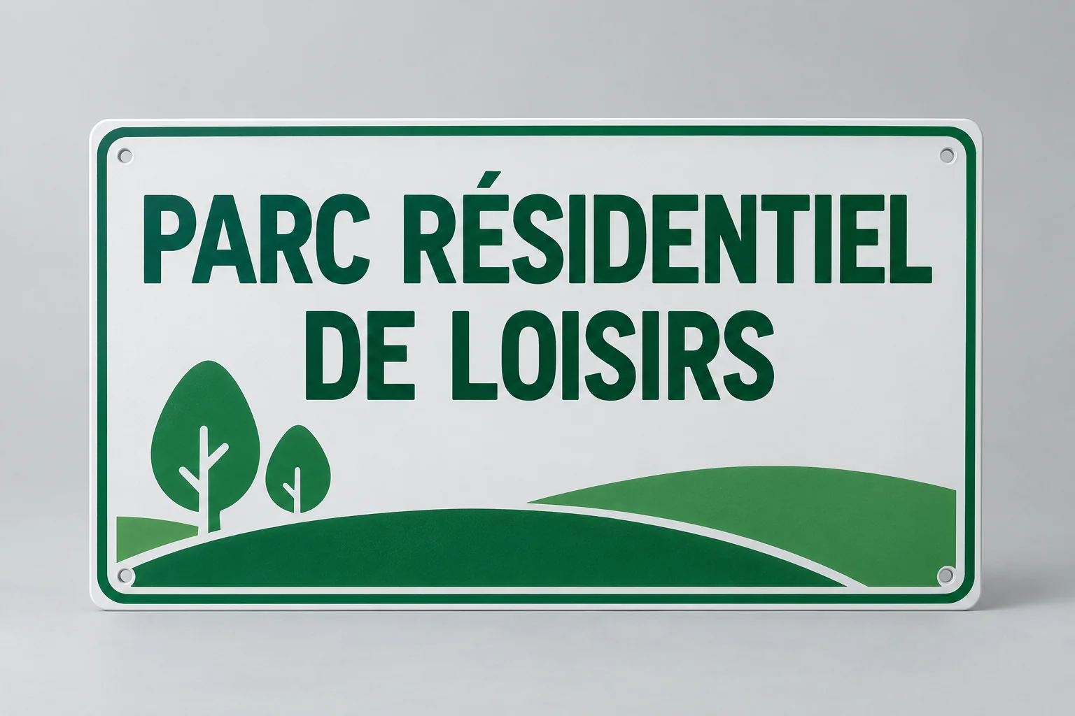 Panonceau parc résidentiel de loisirs