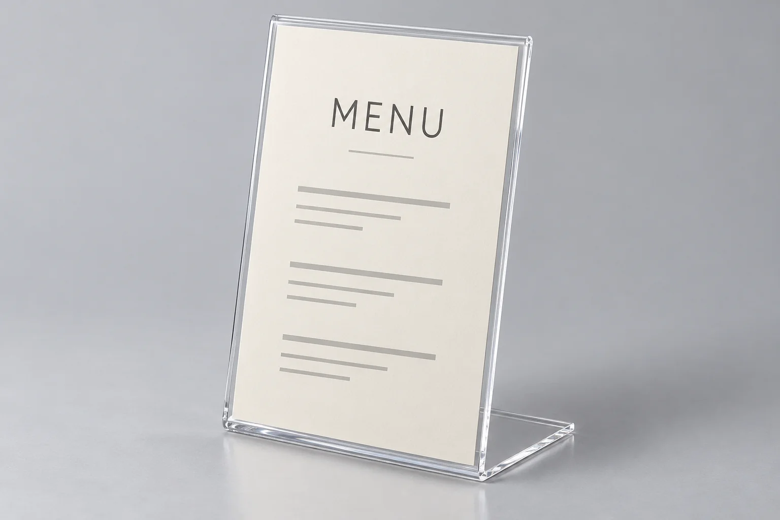 Porte-brochures en forme de L