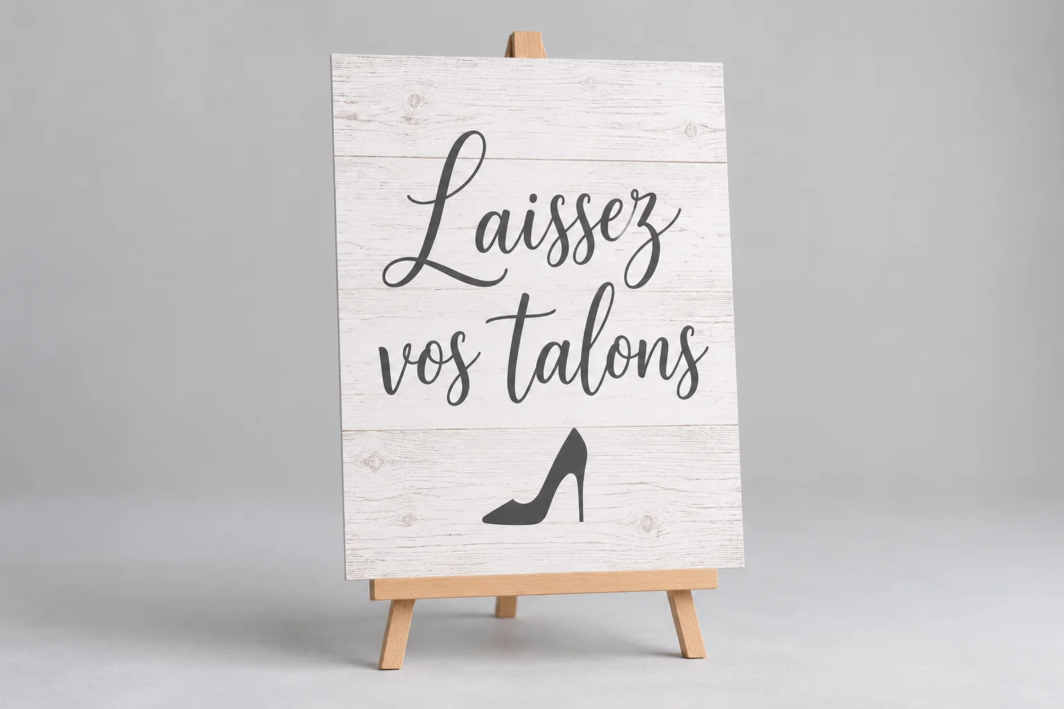 Affiche de mariage laissez vos talons blancs