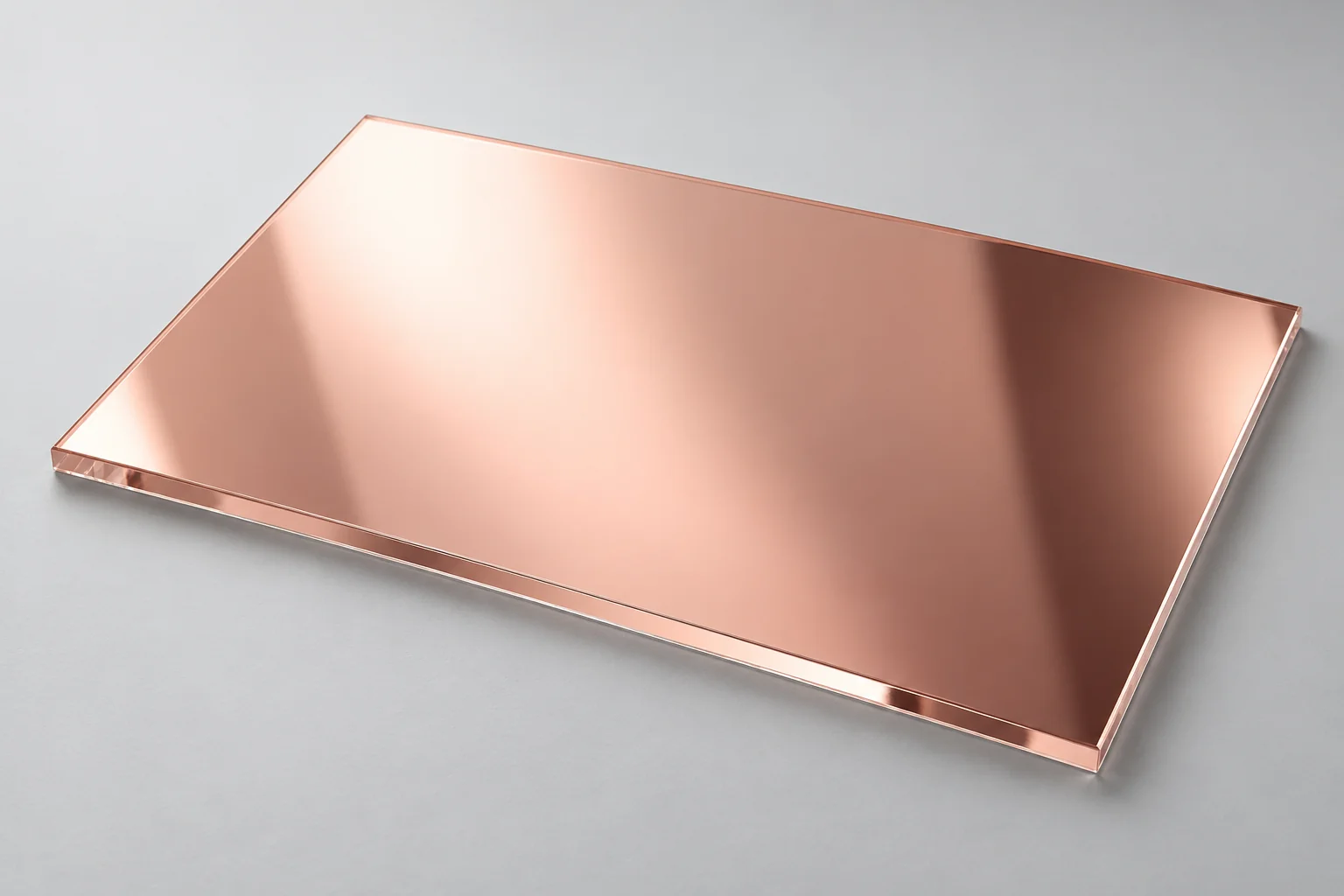 Plexiglas miroir doré rose