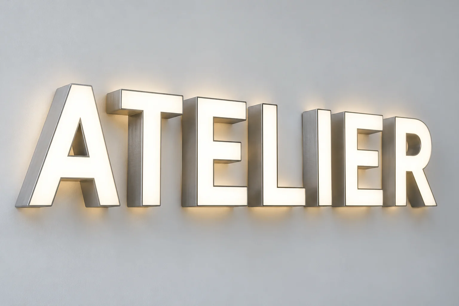 Lettres boitier en alu lumineuses