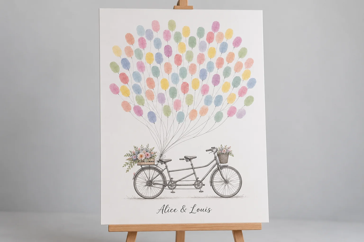 Arbre dempreinte de mariage tandem