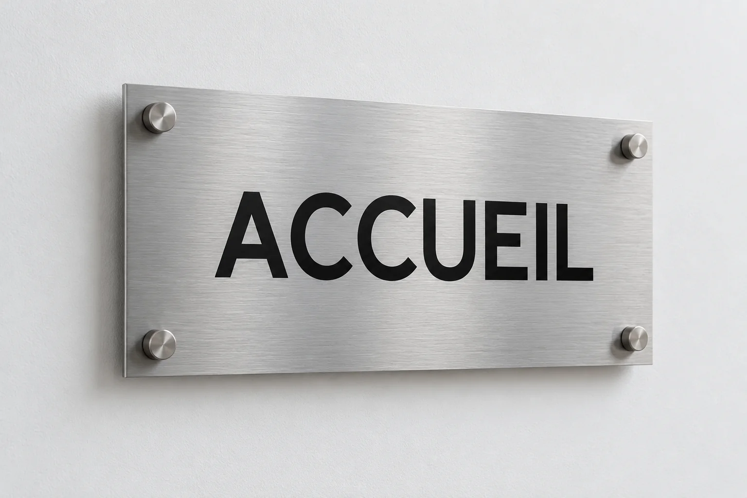 Plaque en aluminium brossé