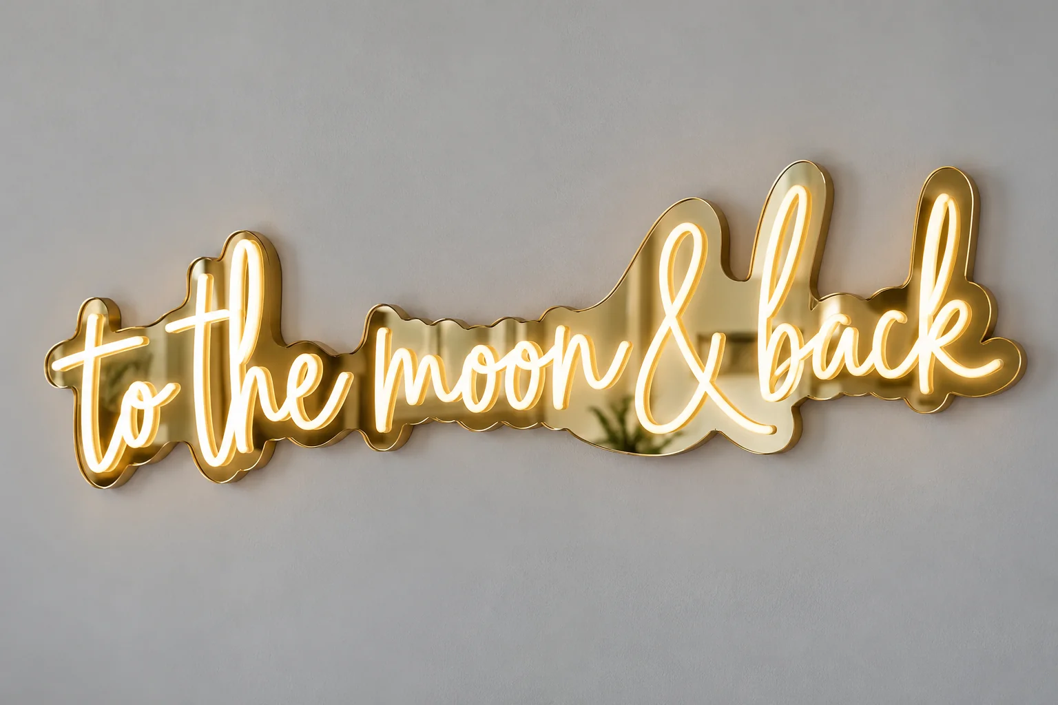 Néon to the moon & back base de miroir