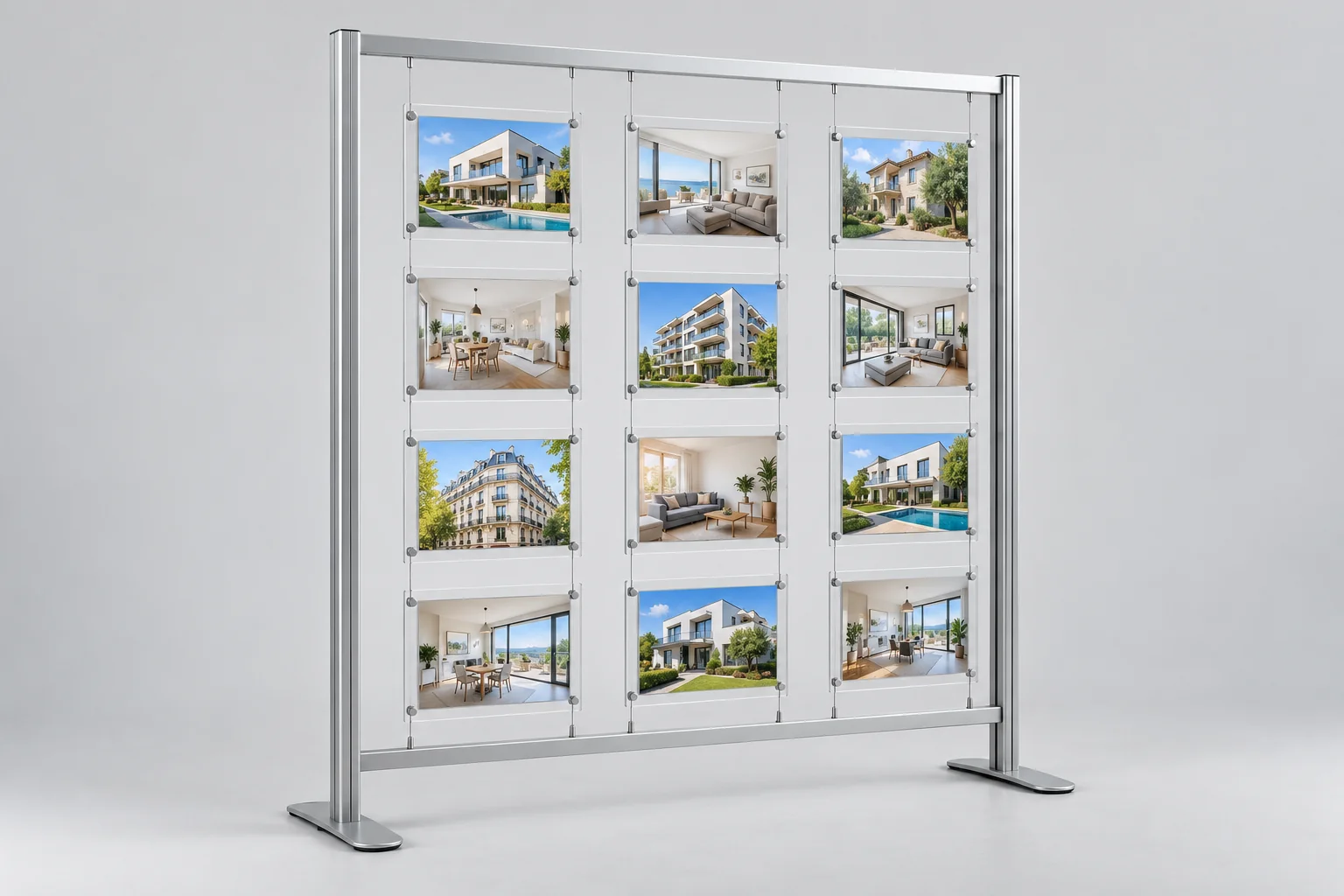 Estrucutre pour Écrans d'affichage en vitrine pour Agence Immobilière