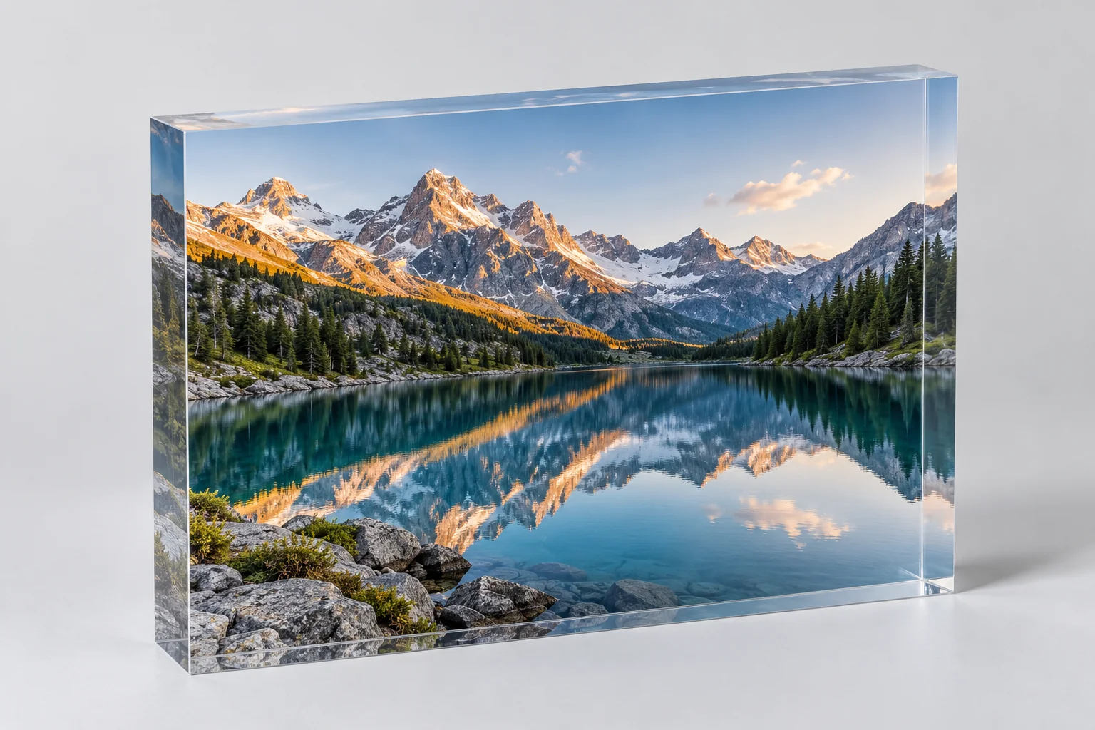 Impression sur bloc de plexiglas