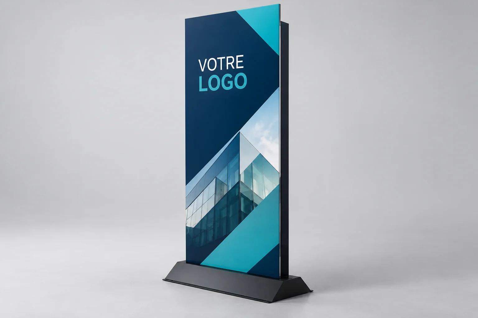 Totem publicitaire double face