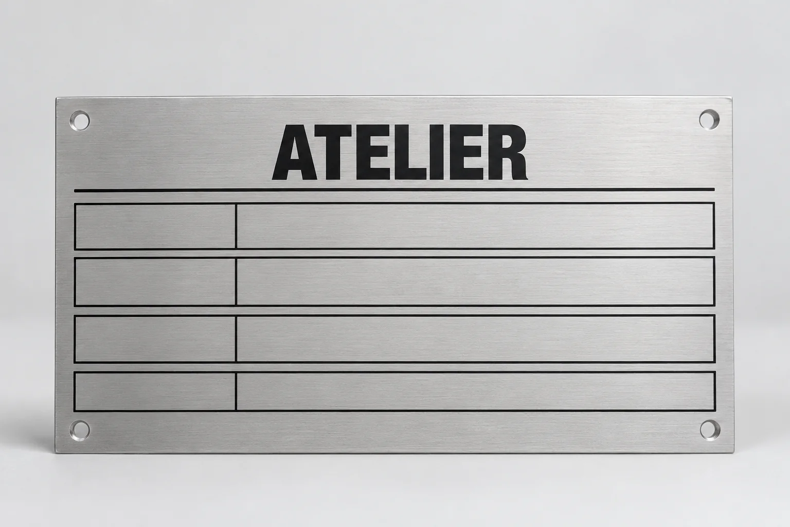 Sérigraphie sur plaques en aluminium pour machines