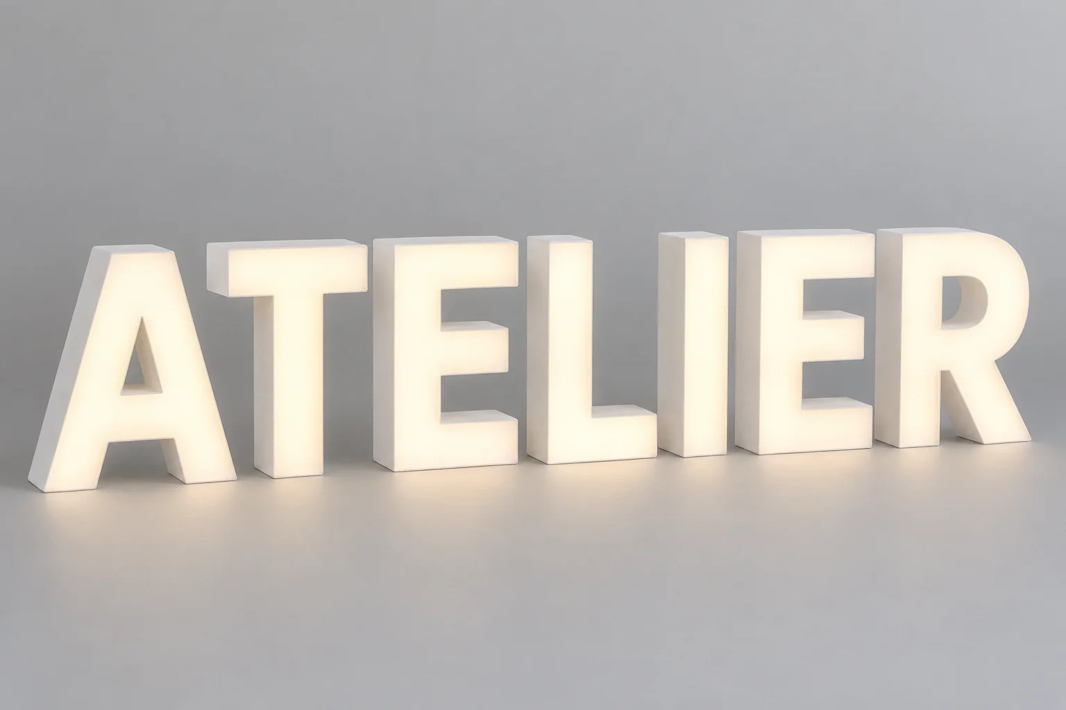 Lettres lumineuses en polystyrène haute densité