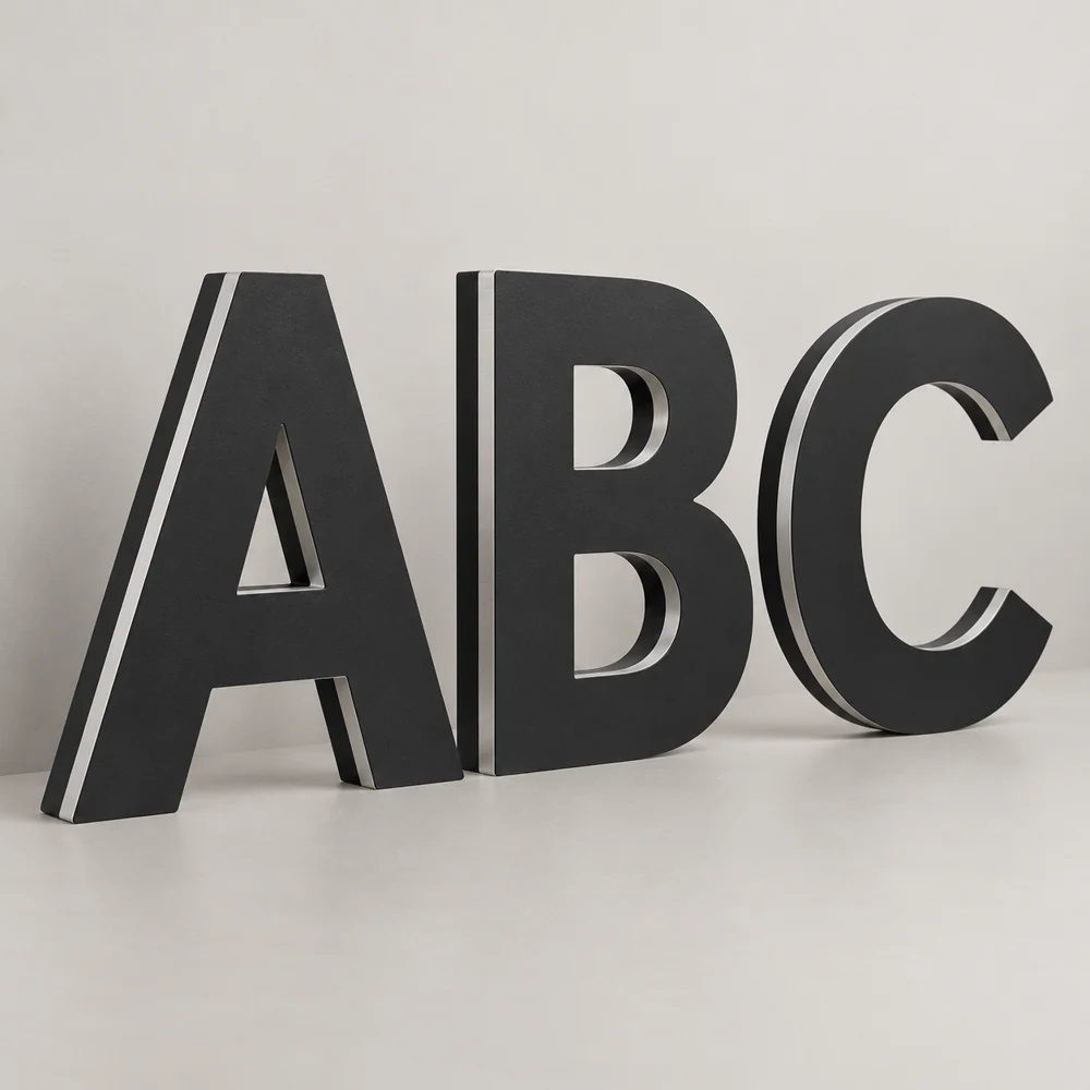 Lettres en aluminium composite type Dibond