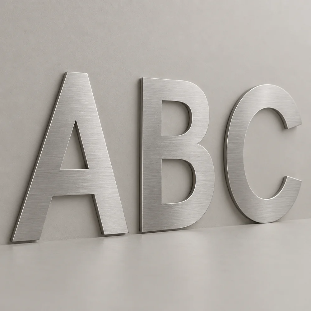 Lettres plates en acier inoxydable