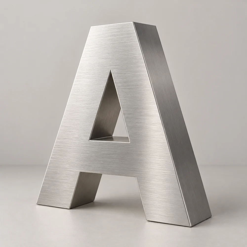 Lettres boîtiers en acier inoxydable