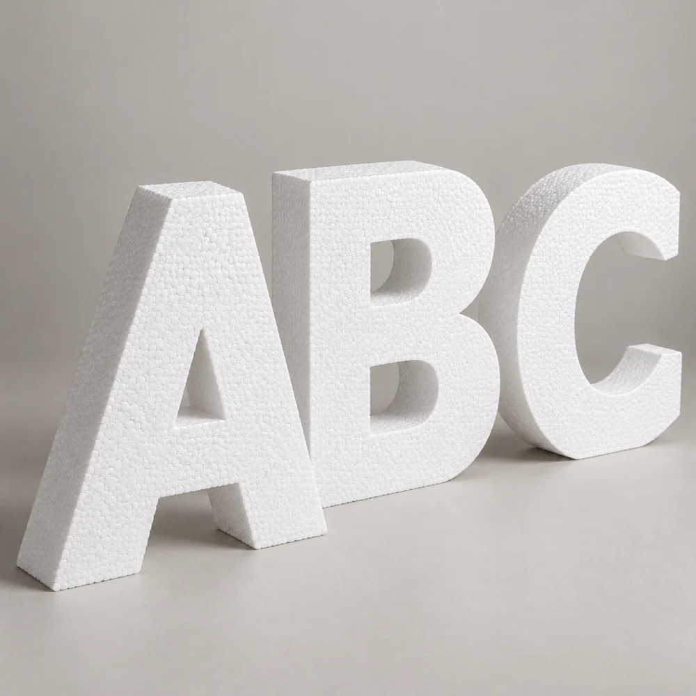 Polystyrène expansé pour lettres : exemple de construction