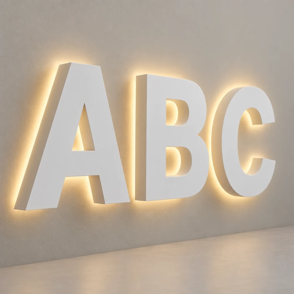 Lettres PVC rétroéclairées