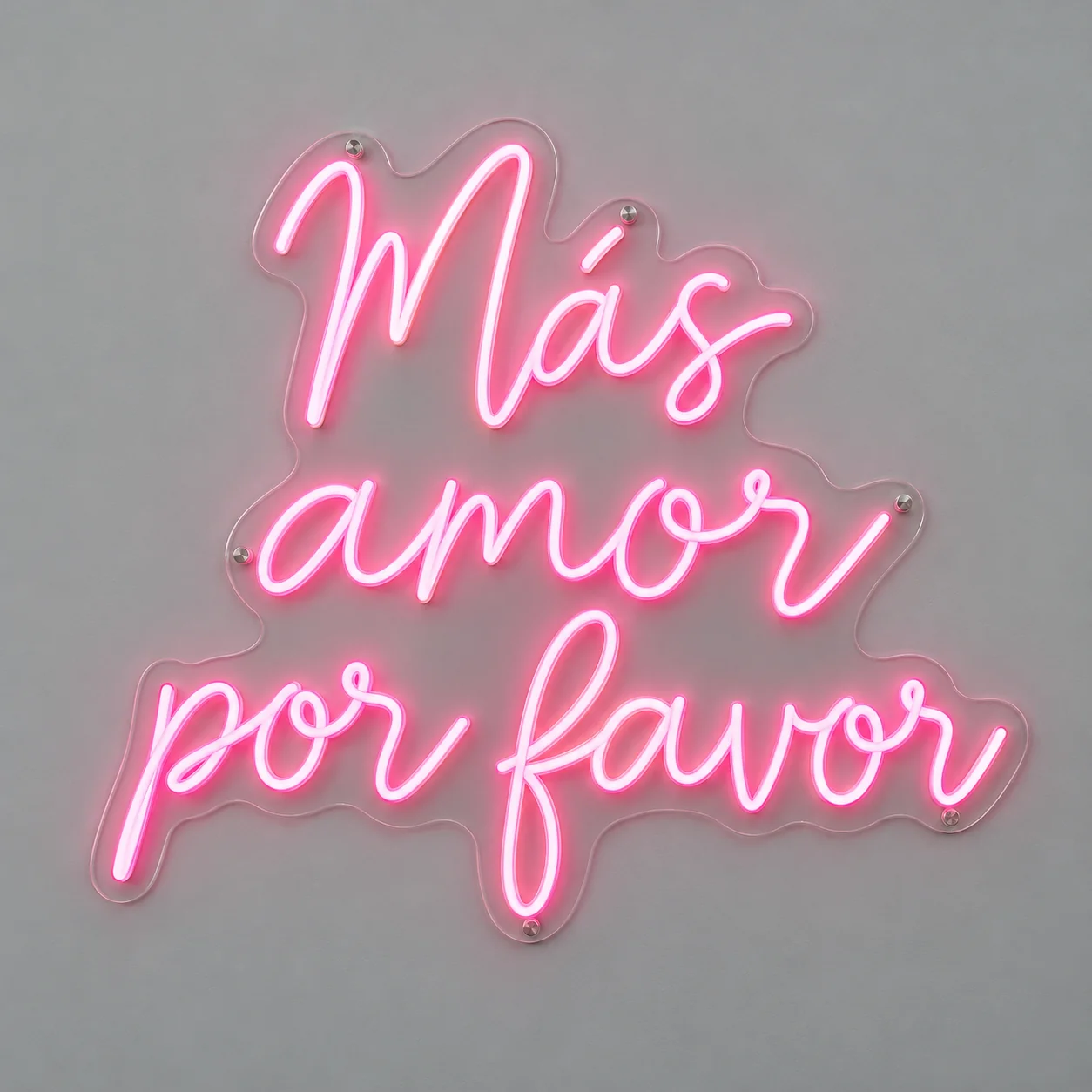 Néon « Más amor por favor »