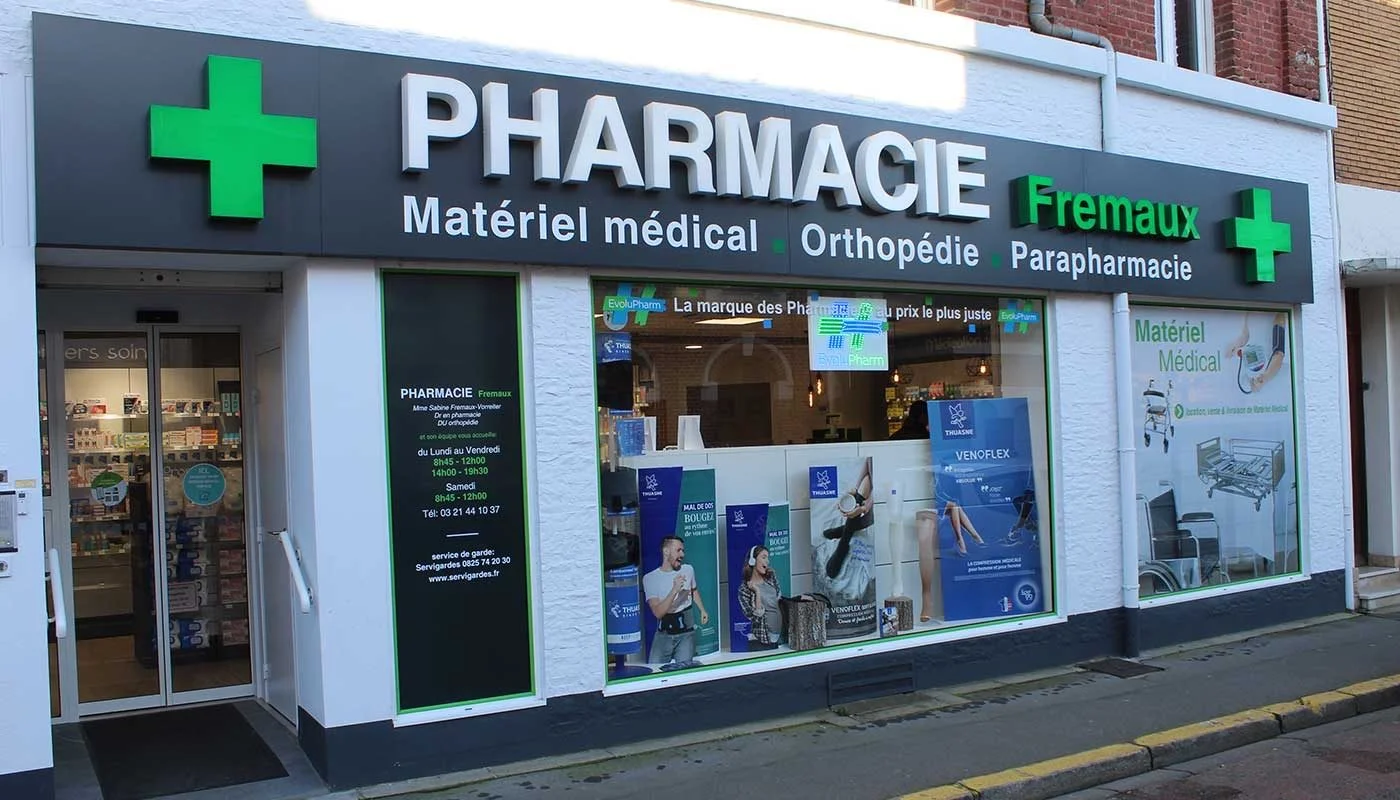 Enseigne de magasin pharmacie led