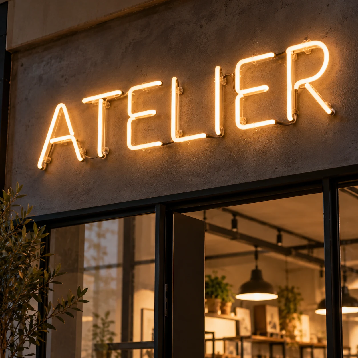 Lettrage lumineux à effet néon LED