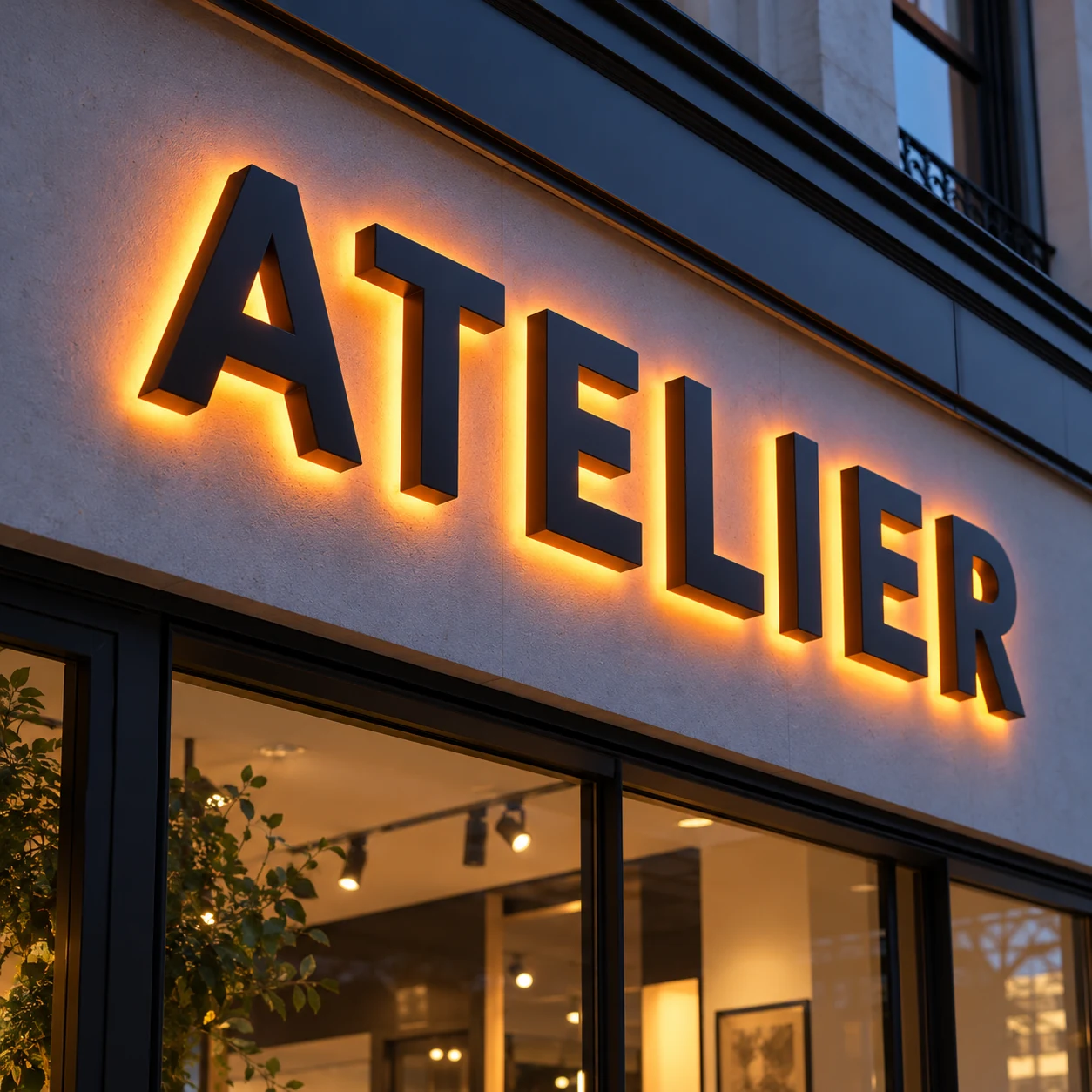 Lettres PVC rétroéclairées en couleur