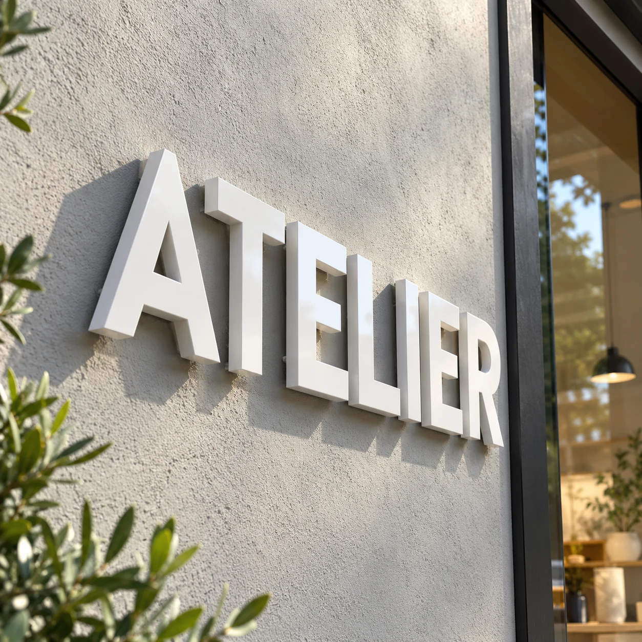 Lettres PVC laquées