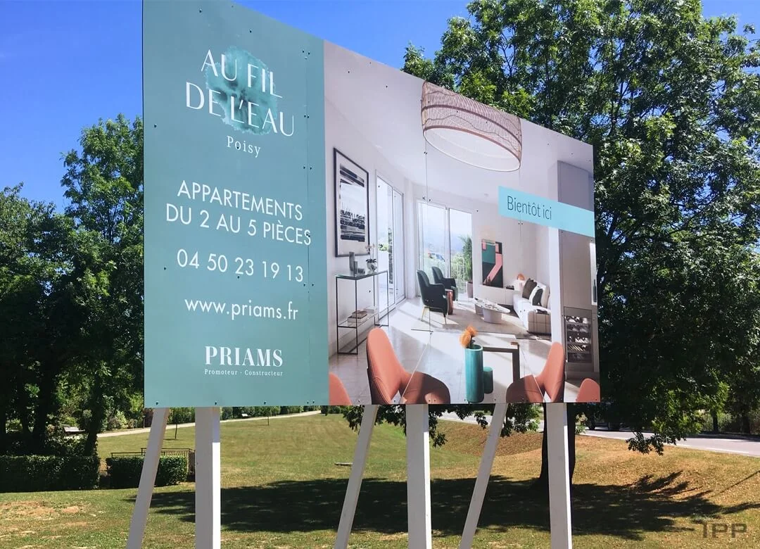 Panneau de promotion immobiliere