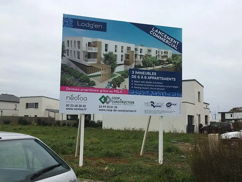 Panneau de promotion immobiliere
