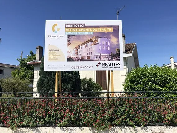 Panneau de promotion immobiliere